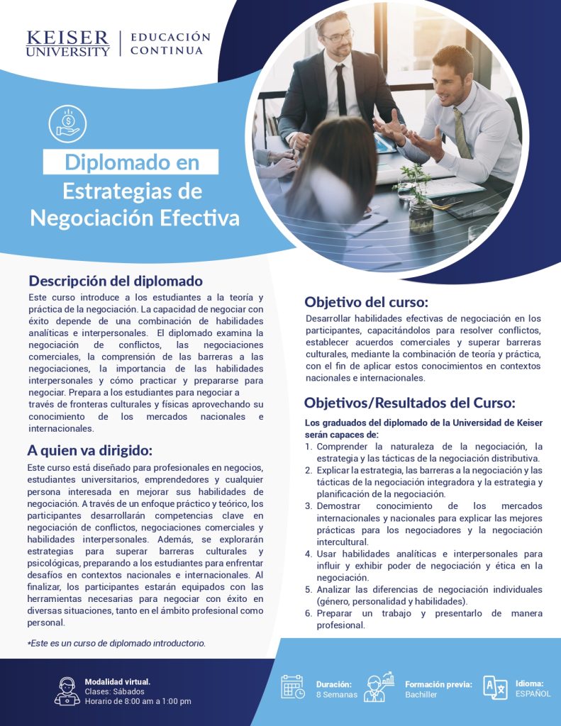 Diplomado en negociacion